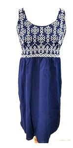 Beach Lunch Lounge Large Sleeveless Blue Smock